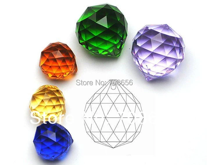 10 шт. 40 мм AB Хрустальный стеклянный шар люстра лампа Призма SUNCATCHER