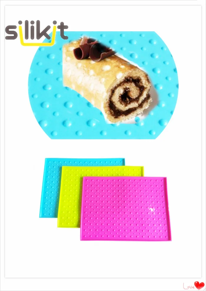 

free shipping New style silicone baking sheet rolling cake and bread mold plaque de cuisson dot shape