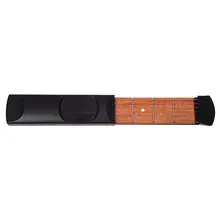 2Pcs Pocket Strings Guitar Practice Tool Gadget Novice Expert 4 Fret Model Portable Black