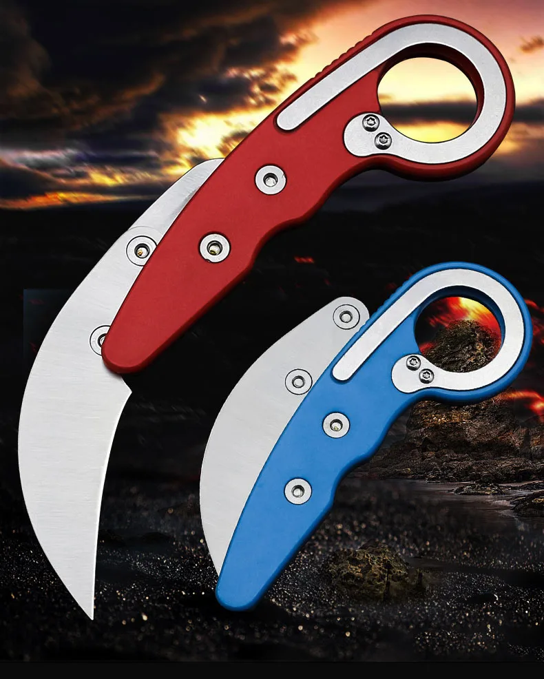 Открытый CS Morphing механический складной нож Karambit CS GO коготь лапа выживания кольцо Ножи карманные тактические инструменты мини EDC инструмент