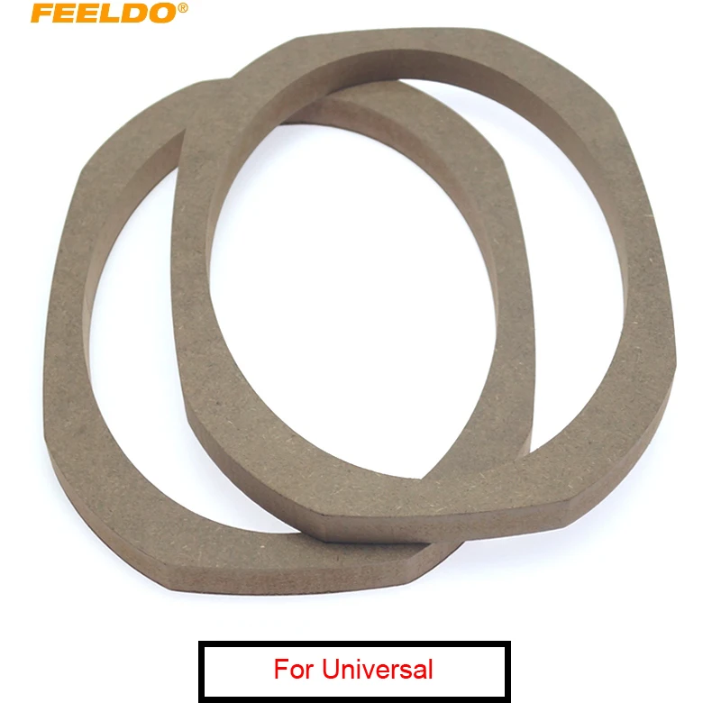 

FEELDO 1Pair 6x9 Universal Car/Bus/Boat Stereo Speaker Spacer Wooden Rings Bracket Holder Adapter Speaker Pads