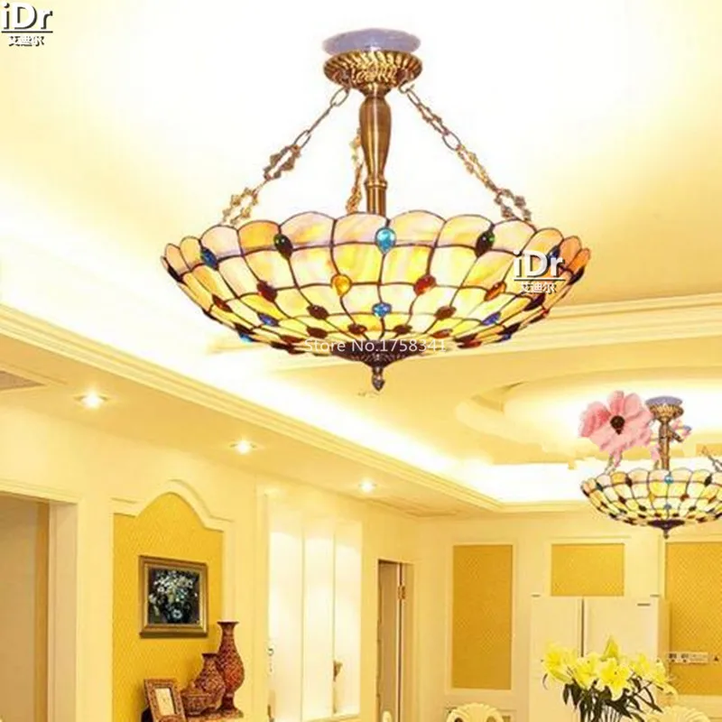 Natural shell lamp European retro bar hotel restaurant lights lighting project Villa Pendant Lights wwy-0362