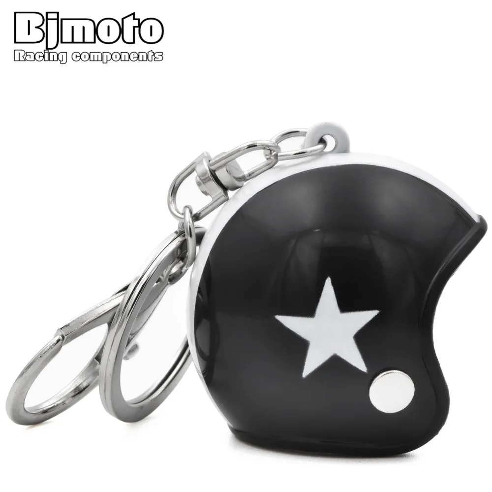 

Fashion Motorcycle Helmets Key chain Cute Safety Helmet Knight Key Ring Star Hat Car Keychain for men women kids