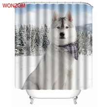 WONZOM 1Pc Snow Wolf Waterproof Shower Curtain Tortoise Bathroom Decor Penguin Decoration Cortina De Bano 2017 Bath Curtain Gift