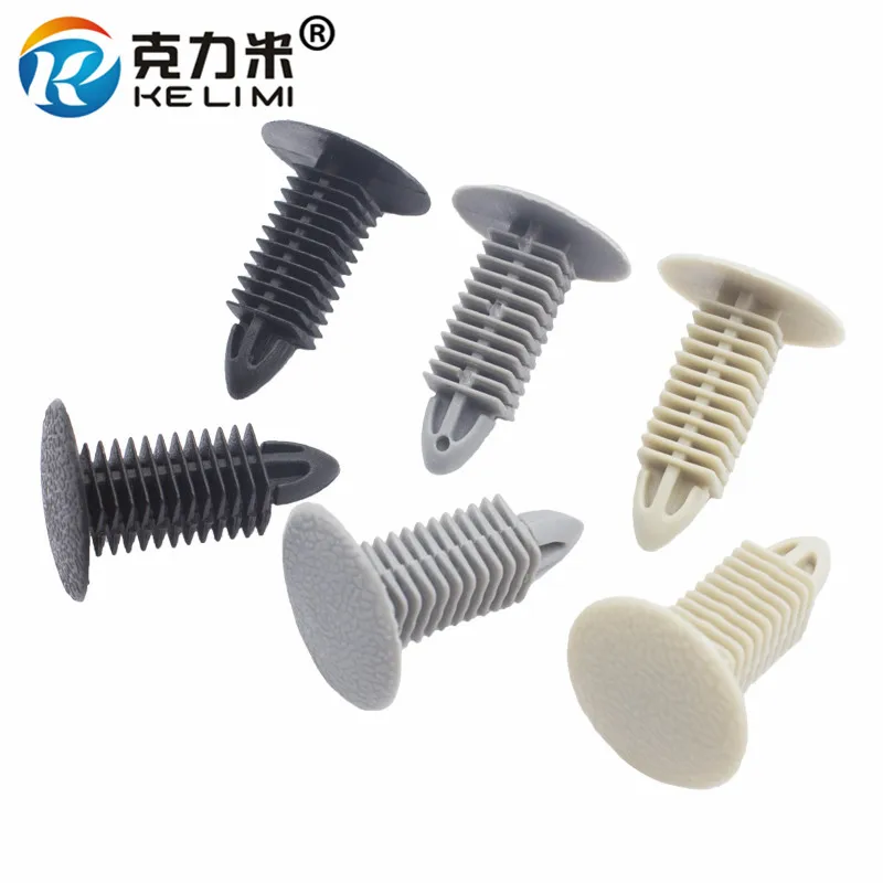 

429 Plastic Car Trim Panel Push Fit Clips 8x8mm hole 19mm head Black 100pcs/lot Free Shipping
