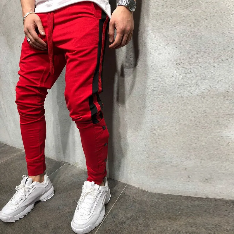 Мужские спортивные штаны в стиле хип-хоп с боковыми полосками, новинка 2019 года