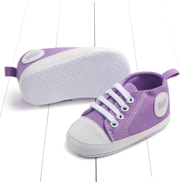Классическая Повседневная парусиновая обувь для малышей; спортивные кроссовки для новорожденных; Детские ботиночки; детские мокасины - Цвет: AS PICTURE