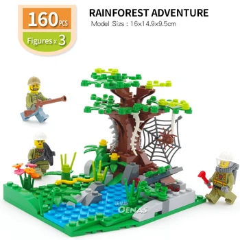 

Educational assembled Polar explorers Forest Adventure building blocks Bricks children toys Birthday gift Match with most brand