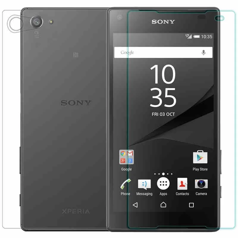 2 шт.(переднее и заднее) Закаленное стекло для sony Z 1 2 3 4 5 Z1 Z2 Z3 Z4 Z5 Compact Z5 Premium M4 M5 чехол Защитная пленка для экрана