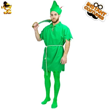 

Carnival Party Peter Pan Costume for Adult Men Fancy Dress Funny Peter Pan Outfits Clothing in Halloween Party