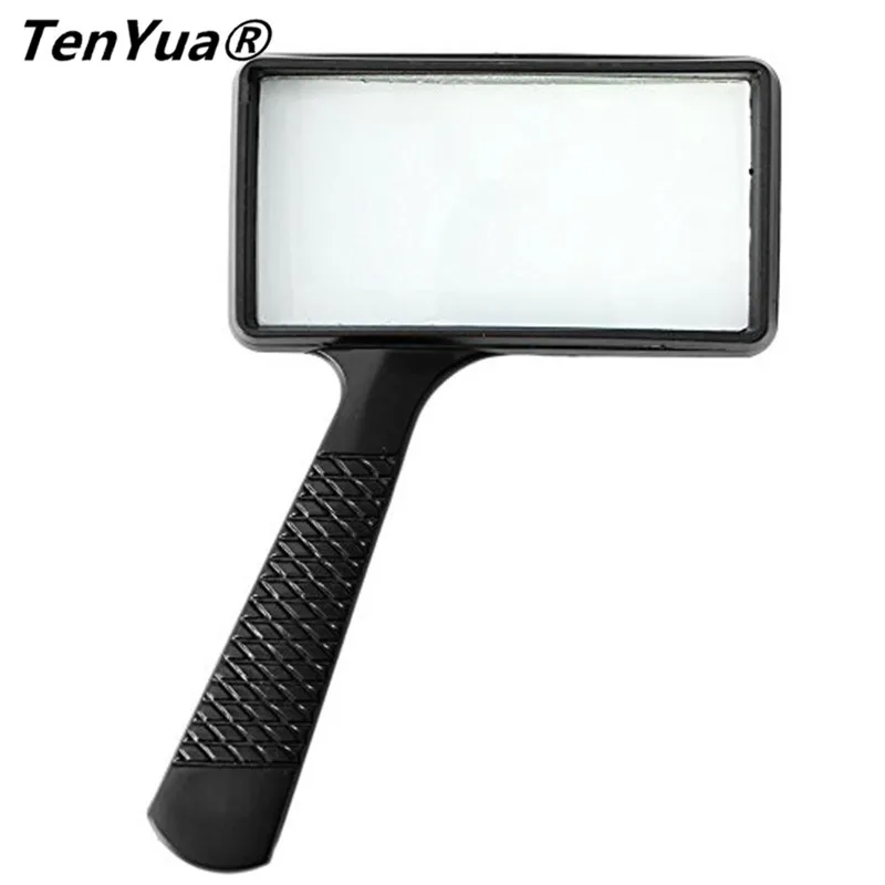 

TenYua Portable Handheld high definition Rectangle Workmanship Reading Magnifier Glass lens Loupe for people reading magnifier