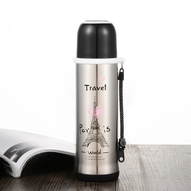 Paris Tower Large Capacity Thermal Cup Vacuum Flask Water Bottle Paris Tower Large Capacity Thermal Cup Vacuum Flask Water Bottle Thermos Mug Leakproof Car Thermo Coffee
