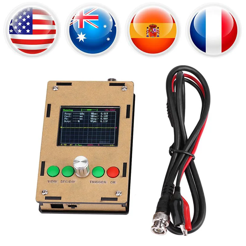 0 200 KHz Digital Oscilloscope 1Msps STM32 12 Bit Oscilloscope Probe 2