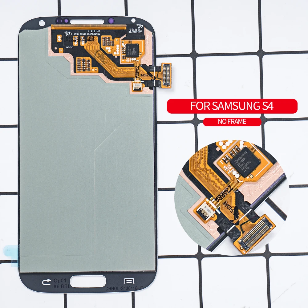 Сенсорный ЖК дисплей AMOLED экран 5 дюймов с рамкой для SAMSUNG Galaxy S4 i9500 i9505 i9506 i337 замена