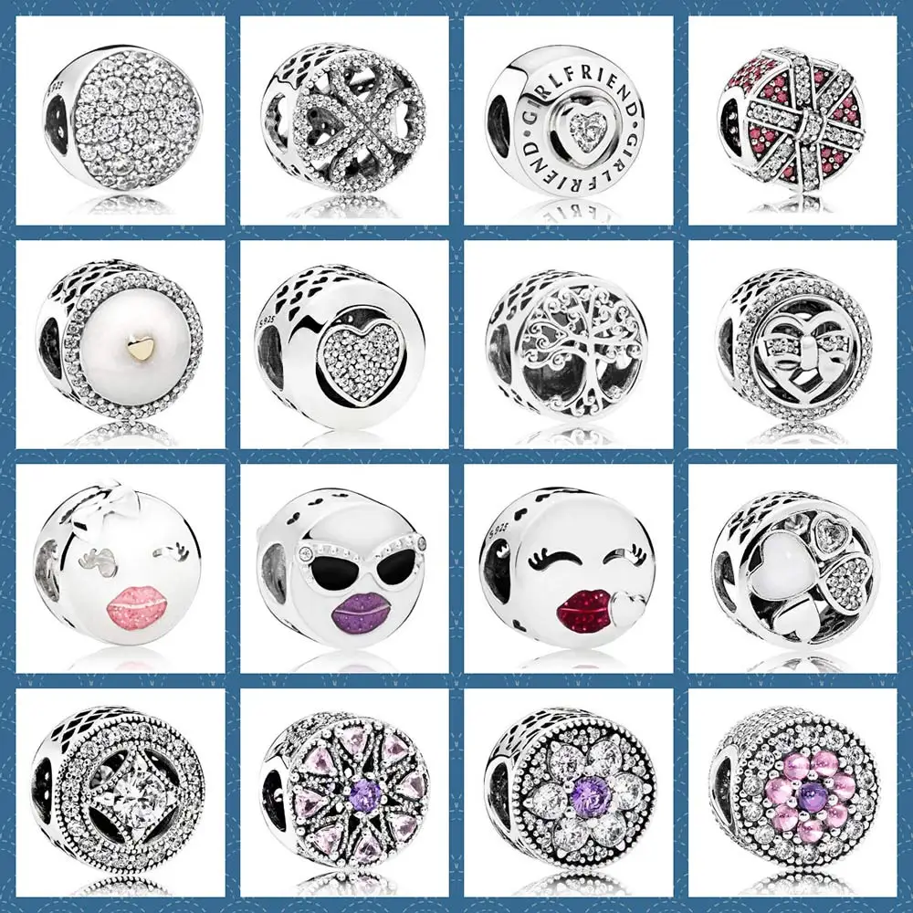 

Hot Sale 100% 925 Silver Petals Of Love Dazzling Floral Kiss Pave Sphere Family Roots Not Forget Me Wholesale Jewelry For Women