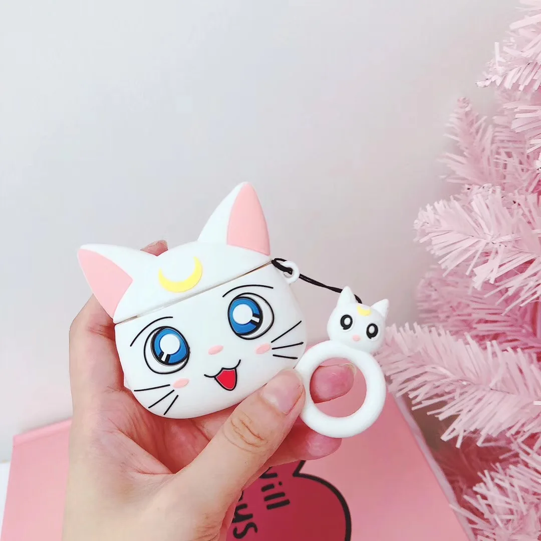 Чехлы для наушников с милым котенком из японского аниме мультфильма Artemis Luna