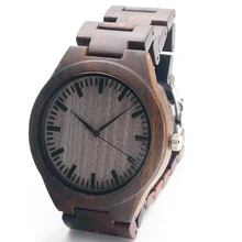 Nouvelle Arrivée Hommes de Bois Montre-Bracelet Classique Boucle Déployante Japon 2035 Mouvement Quartz Montre avec Bois Bracelet Lien Hommes Montres 2016