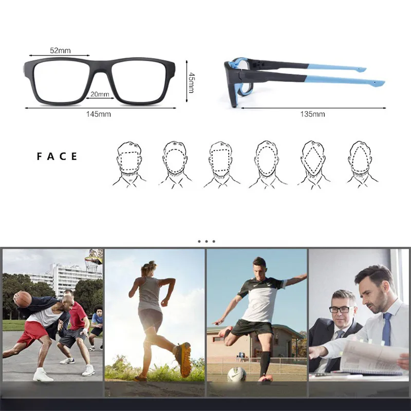 Cubojue TR90 спортивные очки кадр Для мужчин Для женщин анти-шок очки человека градусов рецептурная оптика мужские баскетбольные Футбол
