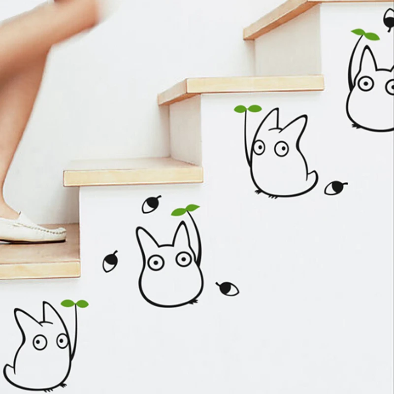 Totoro wall sticker kids bedroom decor Japanese cartoon animation wall decals Totoro wall sticker kids bedroom decor Japanese cartoon animation wall decals
