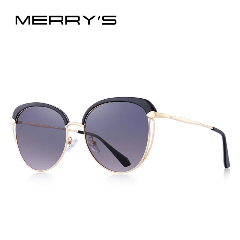 MERRYS DESIGN Women Fashion Cat Eye Polarized Sunglasses Vintage Retro Ladies Trending Sunglasses UV400 Protection S6292 - Цвет линз: C03 Gray