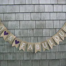 Изготовленные на заказ 50 и сказочные бонусы обновление 40-й день рождения мешковины баннеры юбилей Свадебная вечеринка тканевые гирлянды фото реквизит