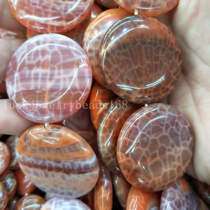 

Free shipping 30mm Faceted Fire Dragon Veins Carnelian Round Art Women Men Spacers Beads Strand 15.5" FG8046
