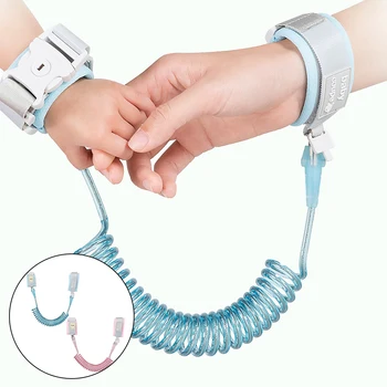 

2.5m/98.43inch Safety Anti-lost Wrist Link Strap Belt Harness Wristband with Lock Key for Kids Children Park Shopping Outdoor