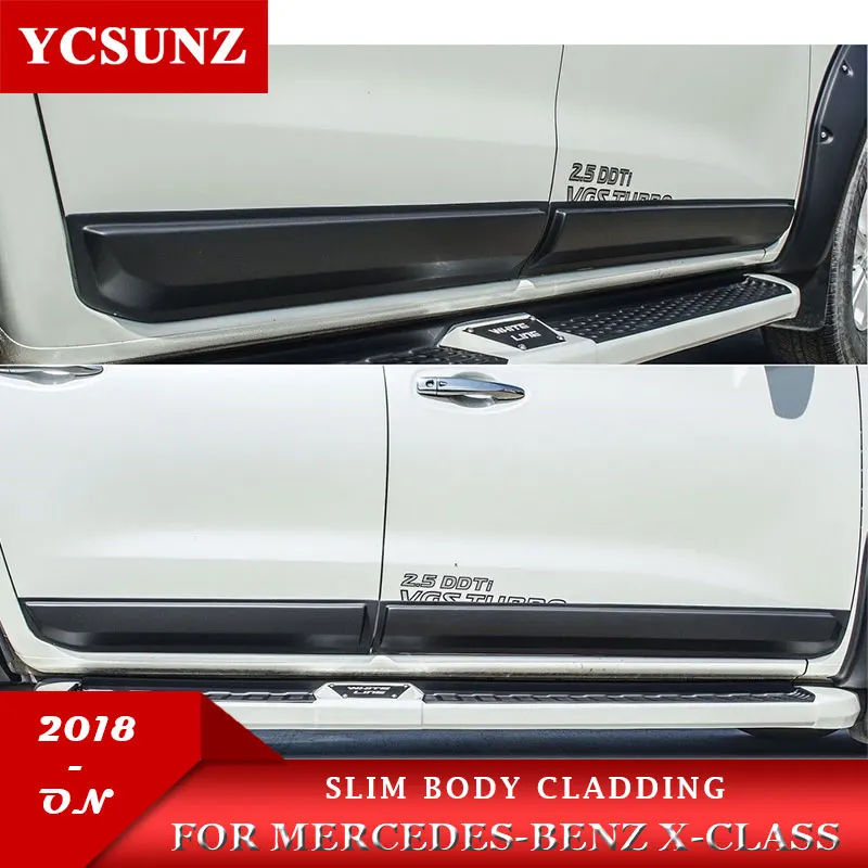 

Slim Body Cladding For Mercedes-benz X-class 2018 2019 ABS Matte Black Color