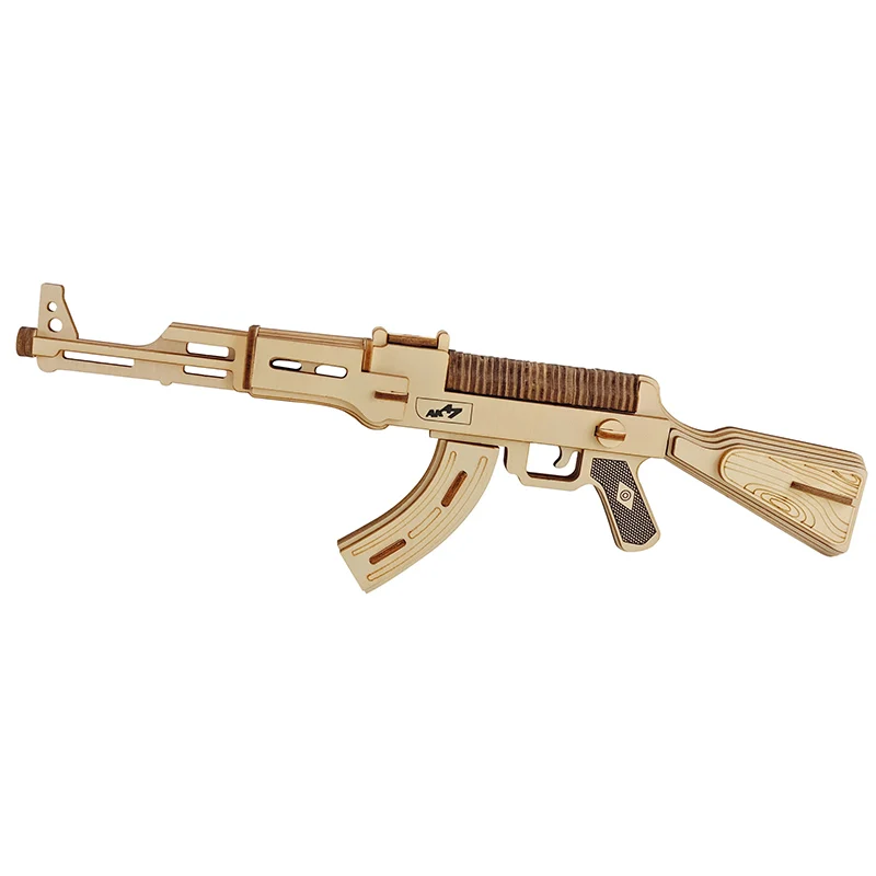 

AK47 submachine gun Wooden model toy 3D diy Diorama segunda guerra mundial wehrmacht modele do sklejania