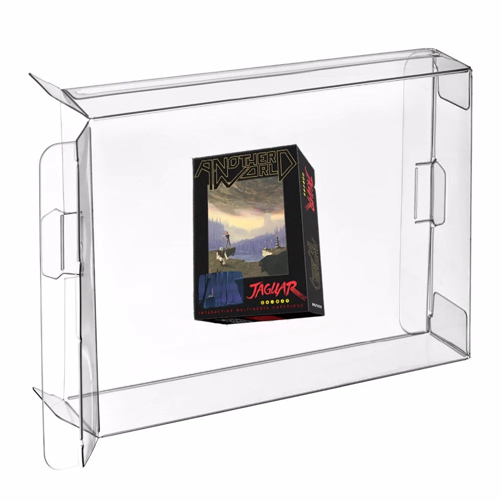 

H 10Pcs Clear Box Case Sleeve CIB Protector for Atari Jaguar Games Cartridge Box