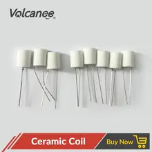 10 шт. предварительно изготовленная керамическая катушка 1.0ом 1.3ом 1.5ом маслопоглощающая для КБР вэйп картридж для электронной сигареты "сделай сам" керамический нагревательный провод