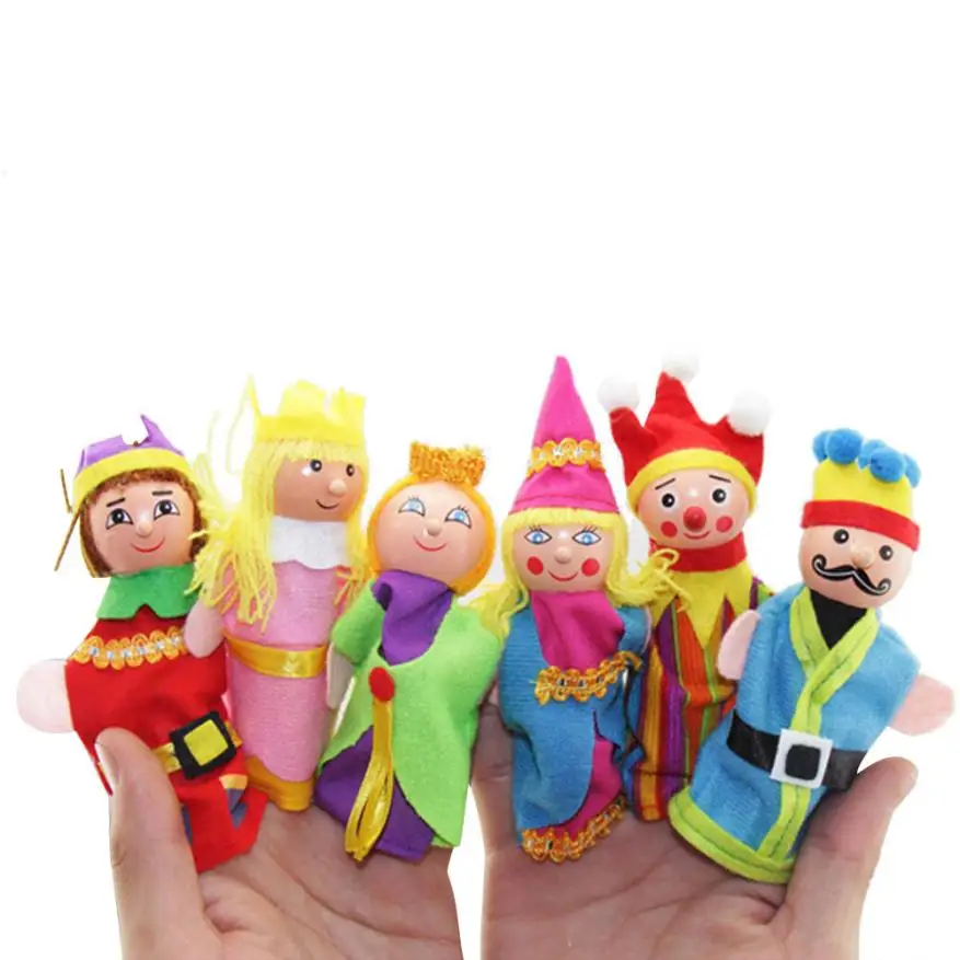 6PCS tell story Finger Puppet Plush Toys Dolls Child Baby Favor Finger
