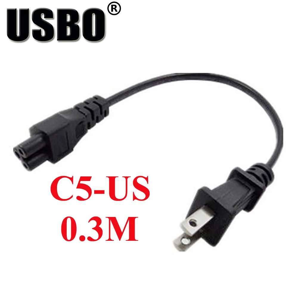 black-0-3m-copper-ce-certificed-american-standard-2-pins-extension-cord