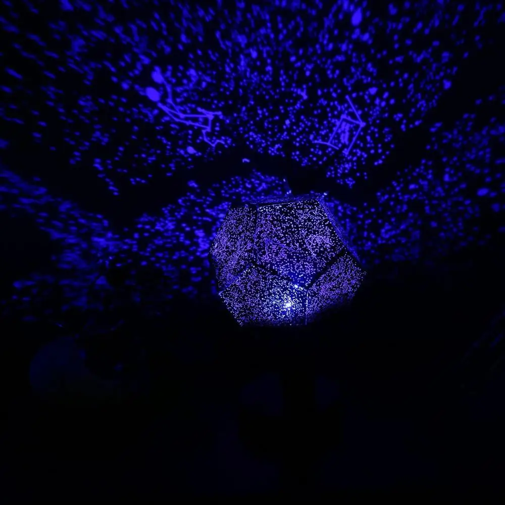 Романтические вечерние ночники Astro звездное небо Проекция Космос Звездная ночь 12 созвездий влюбленные украшения для спальни освещение гаджеты - Цвет: Синий