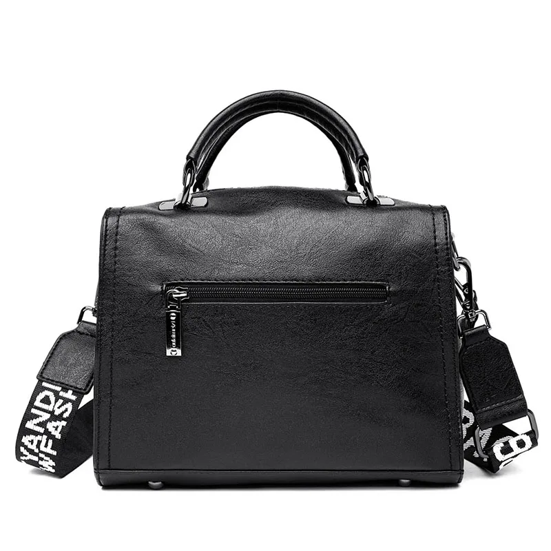  Wide Shoulder Strap Retro Women Handbags High Quality Leather Ladies Shoulder Bags Brand Tassel Lux - 33009969857