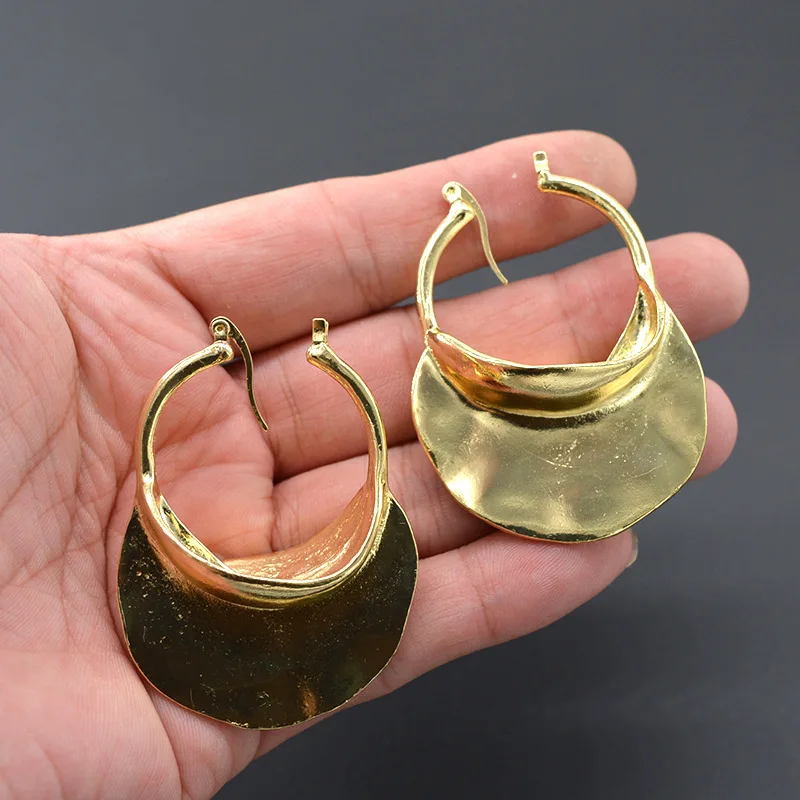 Женские серьги кольца Rongho винтажные металлические с асимметричной крышкой