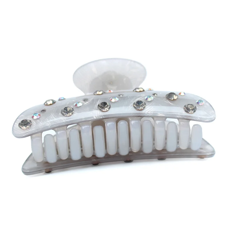 2pcs Classic Cellulose Acetate Hair Claw Accessory Jewelry Ornament Clip for Women Girls Fine Braids Christmas Business Travel