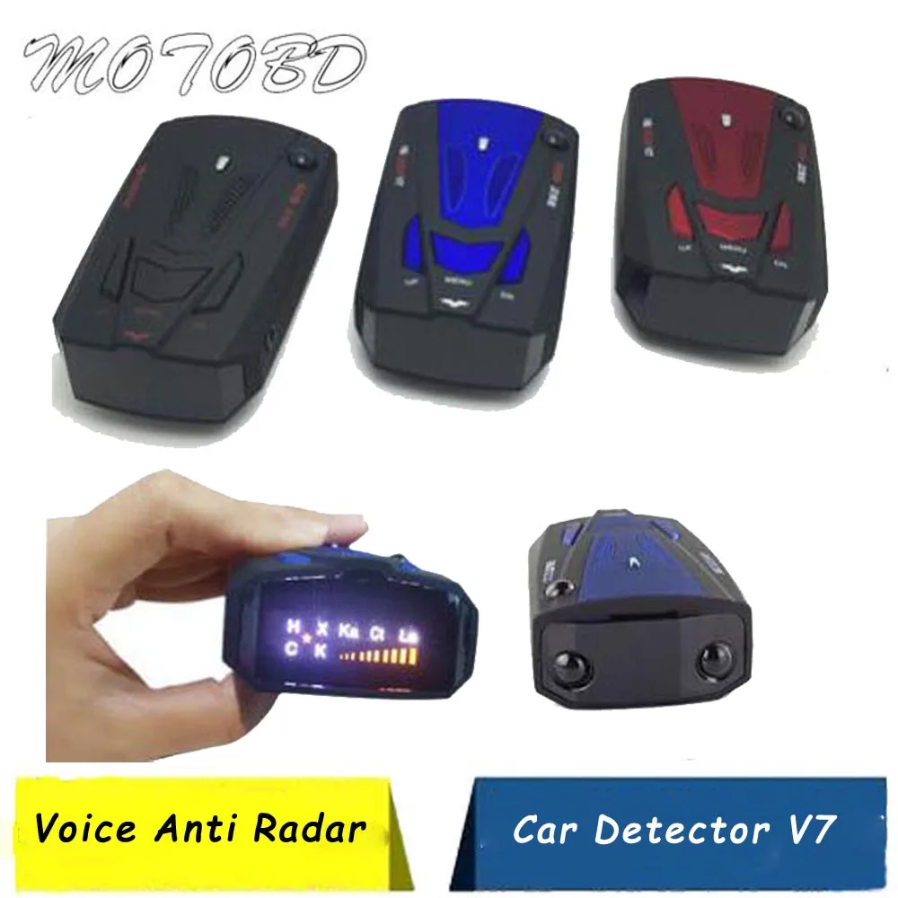 

3 Color Russian English Voice Anti Radar Detector 360 Degree V7 for Car Speed Limited Radar Detector Car-styling,car-detector