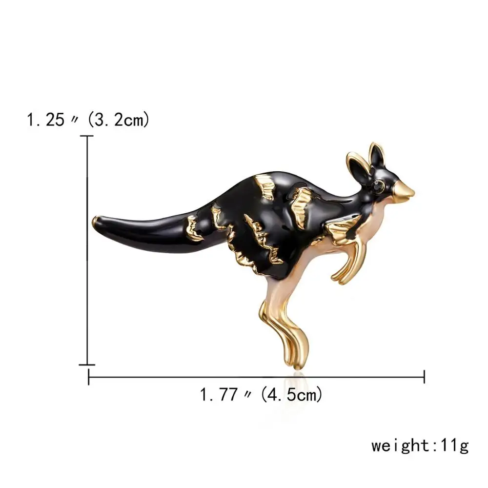 RINHOO высокое качество сплав разноцветная Брошь Стразы кошка рыба животные ювелирные изделия пальто платье любовница девушка Женщины Подарочные броши - Окраска металла: kangaroo