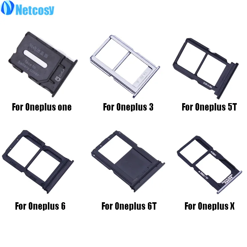 

Netcosy SIM Card Tray Replacement Parts SIM Card Slot Holder For Oneplus 1+ 1 A0001 2 A2005 3 A3000 5T A5010 6 A6000 6T A6013 X