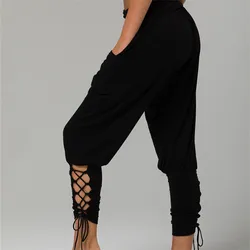 2018 las nuevas mujeres Criss Cross Jogger pantalones hueco Baggy harem Boho hippie pantalones de cintura alta 2018 las nuevas mujeres Criss Cross Jogger pantalones hueco Baggy harem Boho hippie pantalones de cintura alta
