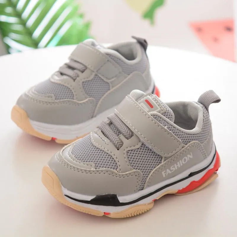 

Children Shoes Girls Boys Sport Shoes Antislip Soft Bottom Kids Baby Sneaker Casual Flat Sneakers Mesh Loa Pink Gray Black