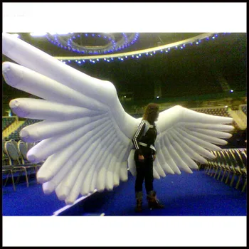 

Free shipment 8m length inflatable wing costume for stage decoration
