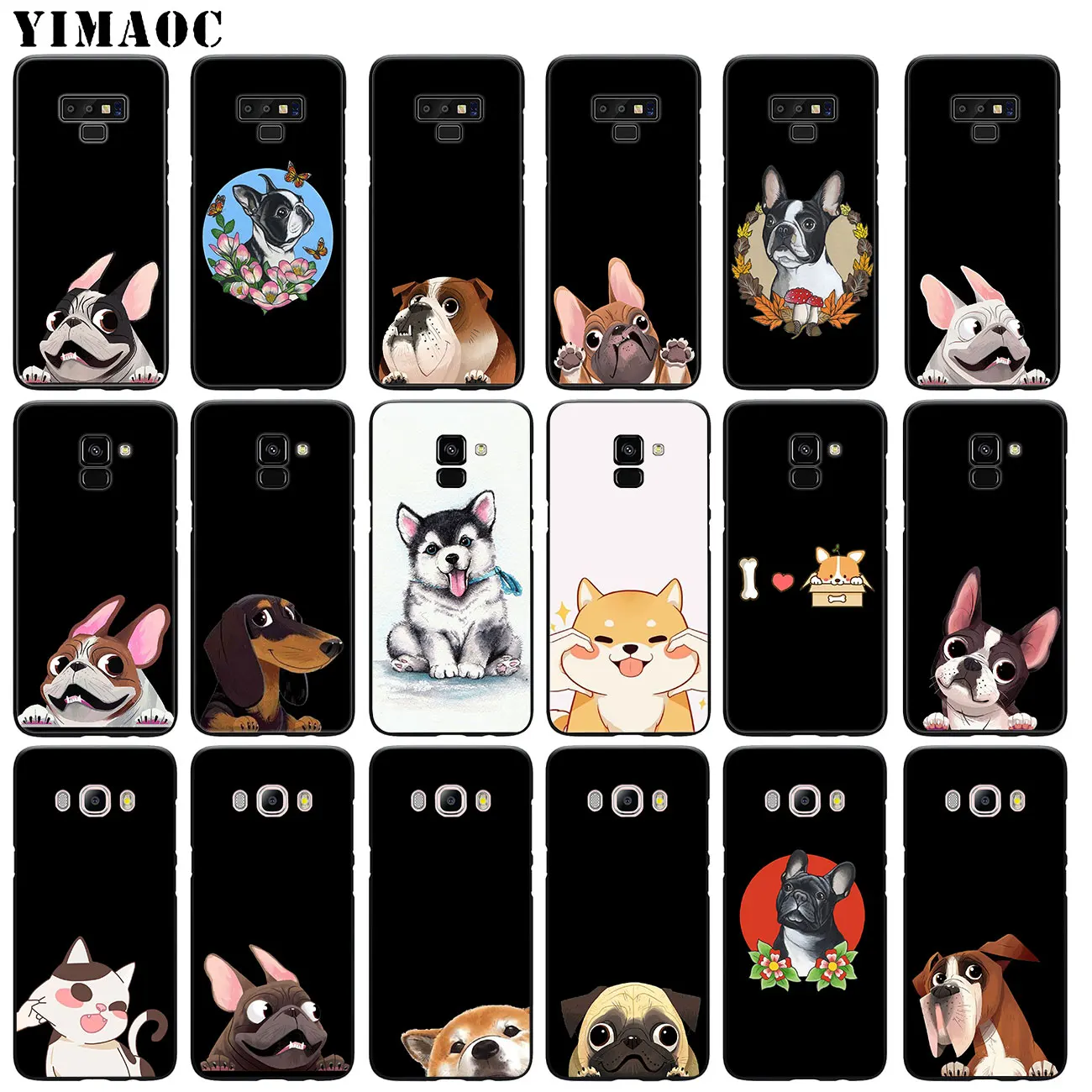 Мягкий чехол YIMAOC для Samsung Galaxy A6 A9 A8 A7 2018 A3 A5 2016 2017 Note 9 8 10 Plus Lite|Бамперы| |