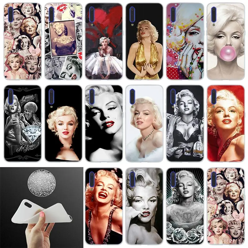 

Silicone Phone Case Sexy Marilyn Monroe For Xiaomi 9 se 8 lite 6X 5X Mi a1 a2 A3 Lite f1 Max 3 redmi 7a Note 7 pro 6 5 go Cover