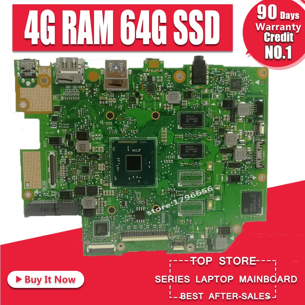 E403SA материнская плата для For Asus E403S работает 100% тест оригинальный N3700 4 ядра 4G RAM 64G