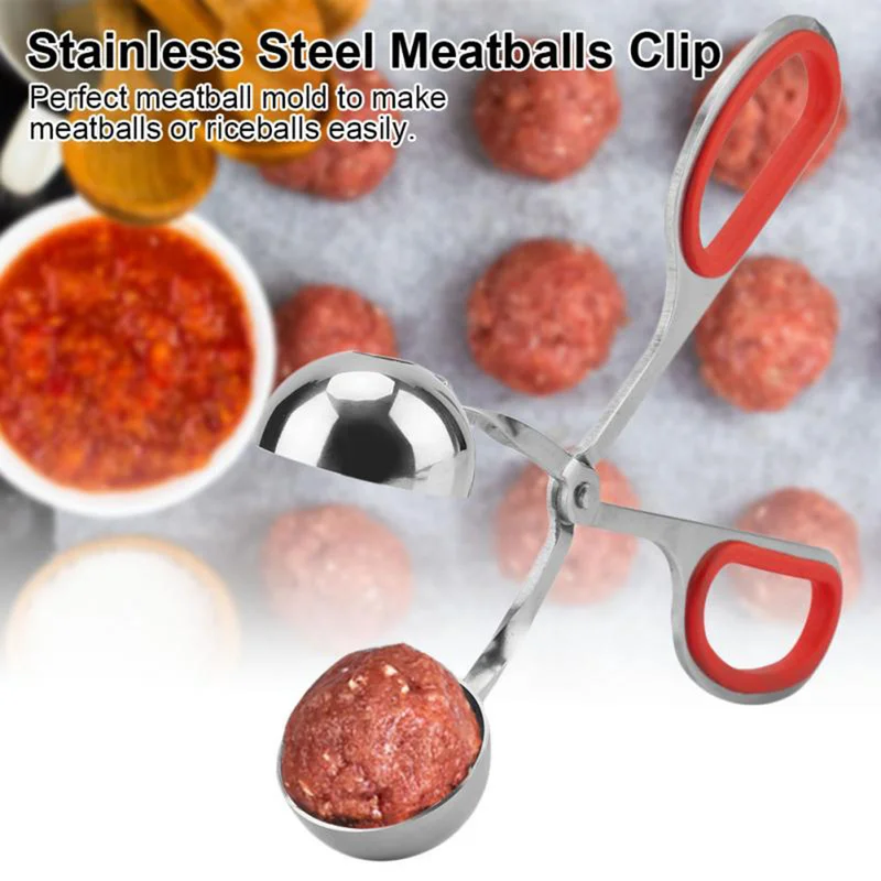 

New Practical Meatballs clip Stainless Steel Non-sticky Rice Balls Meatballs Maker Clip Mold Kitchen Tool Accessories Gadgets