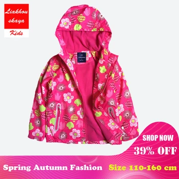 

Liakhouskaya 2018 Children's Jacket For Girls Spring Windbreaker For Girls Raincoat Kids Outwear Coats Warm Polar Fleece Y 4-13T