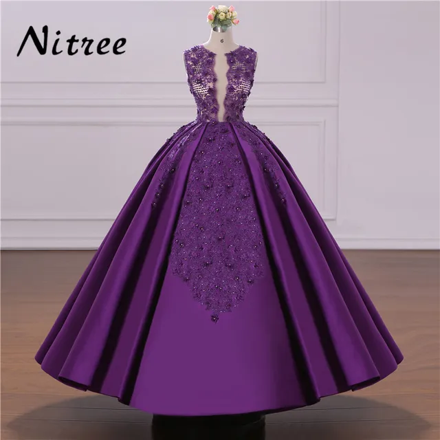 purple evening dresses