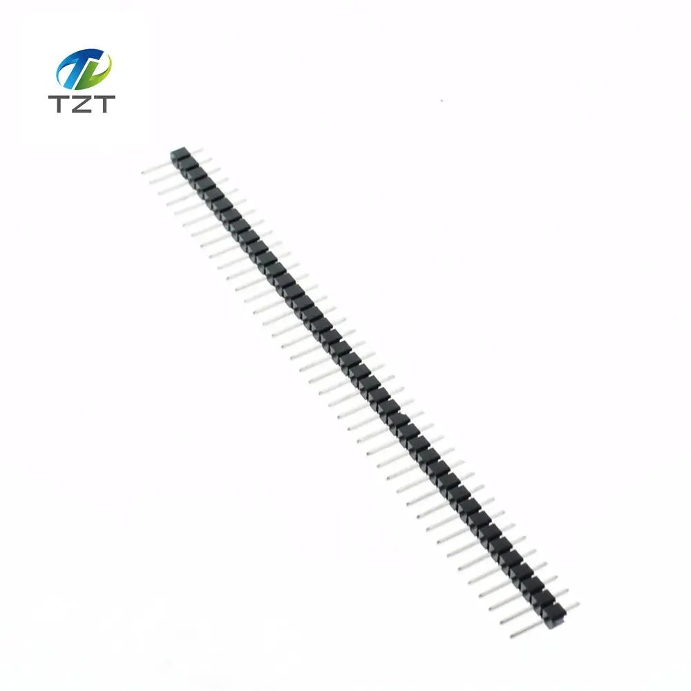 

10pcs 40 Pin 1x40 Single Row Male 2.54 Breakable Pin Header Connector Strip for Arduino Black